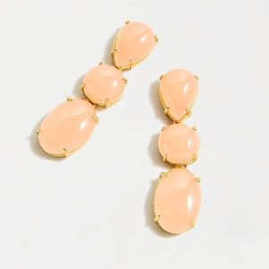 JCREW Triple Stone Earrings NWT OS Bright Pink